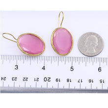 Load image into Gallery viewer, Light Red Candy Style dangling drop glass Earrings (#28)