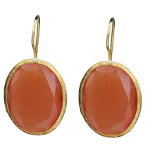 Load image into Gallery viewer, Orange Candy Style dangling drop Glass Earrings (#29)