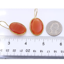 Load image into Gallery viewer, Orange Candy Style dangling drop Glass Earrings (#29)