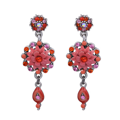 Red Chandelier Earrings Red Dangling Earring  (#42)