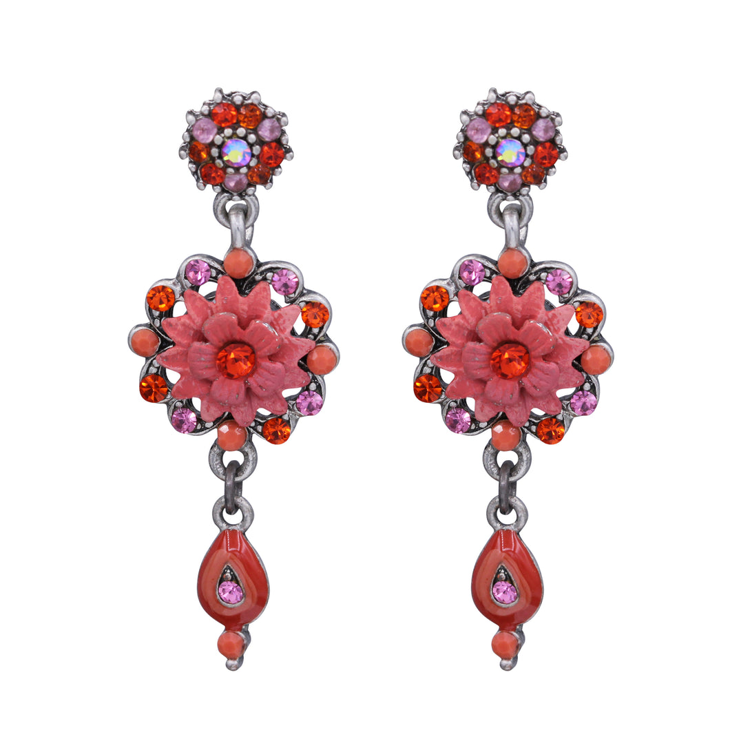 Red Chandelier Earrings Red Dangling Earring  (#42)