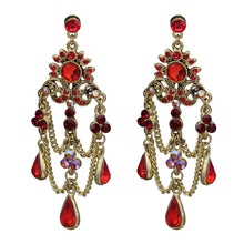 Load image into Gallery viewer, Red Chandelier Earrings Red Dangling Earring  (#47)