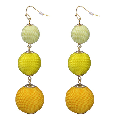 Bon Bon Long Yellow Earrings Dangling Fashion Approx 3' Inch (#54)