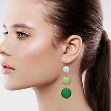 Load image into Gallery viewer, Bon Bon Long Green Earrings Dangling Fashion Approx 3&#39; Inch (#55)